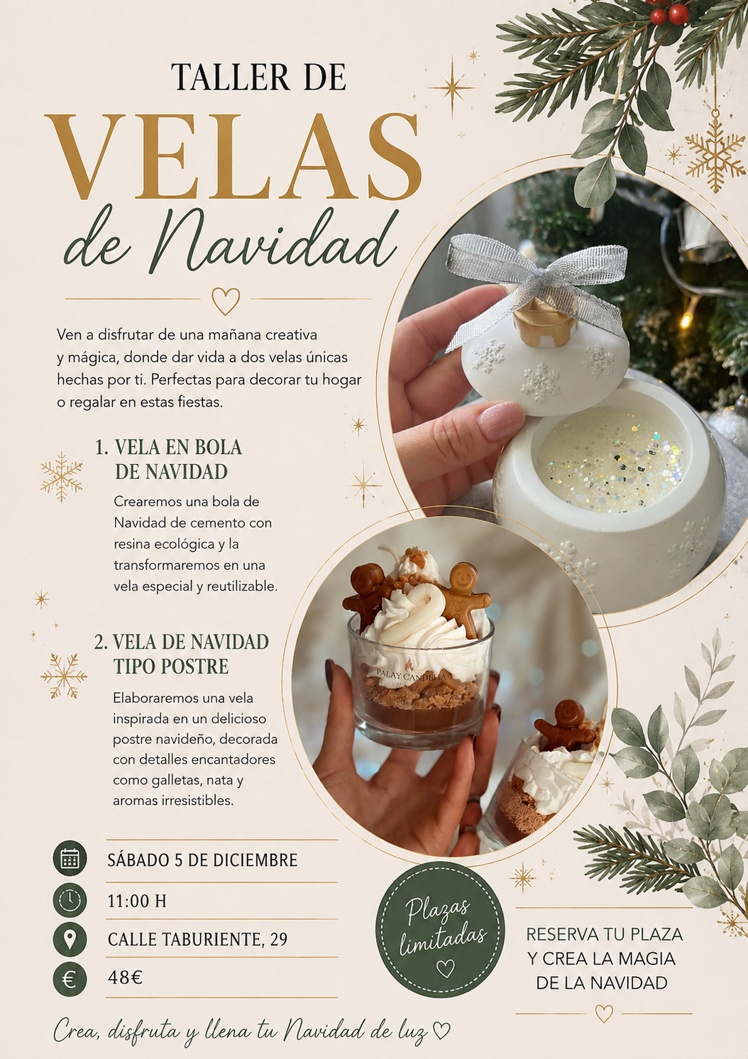 TENERIFE DICIEMBRE: velas de Navidad