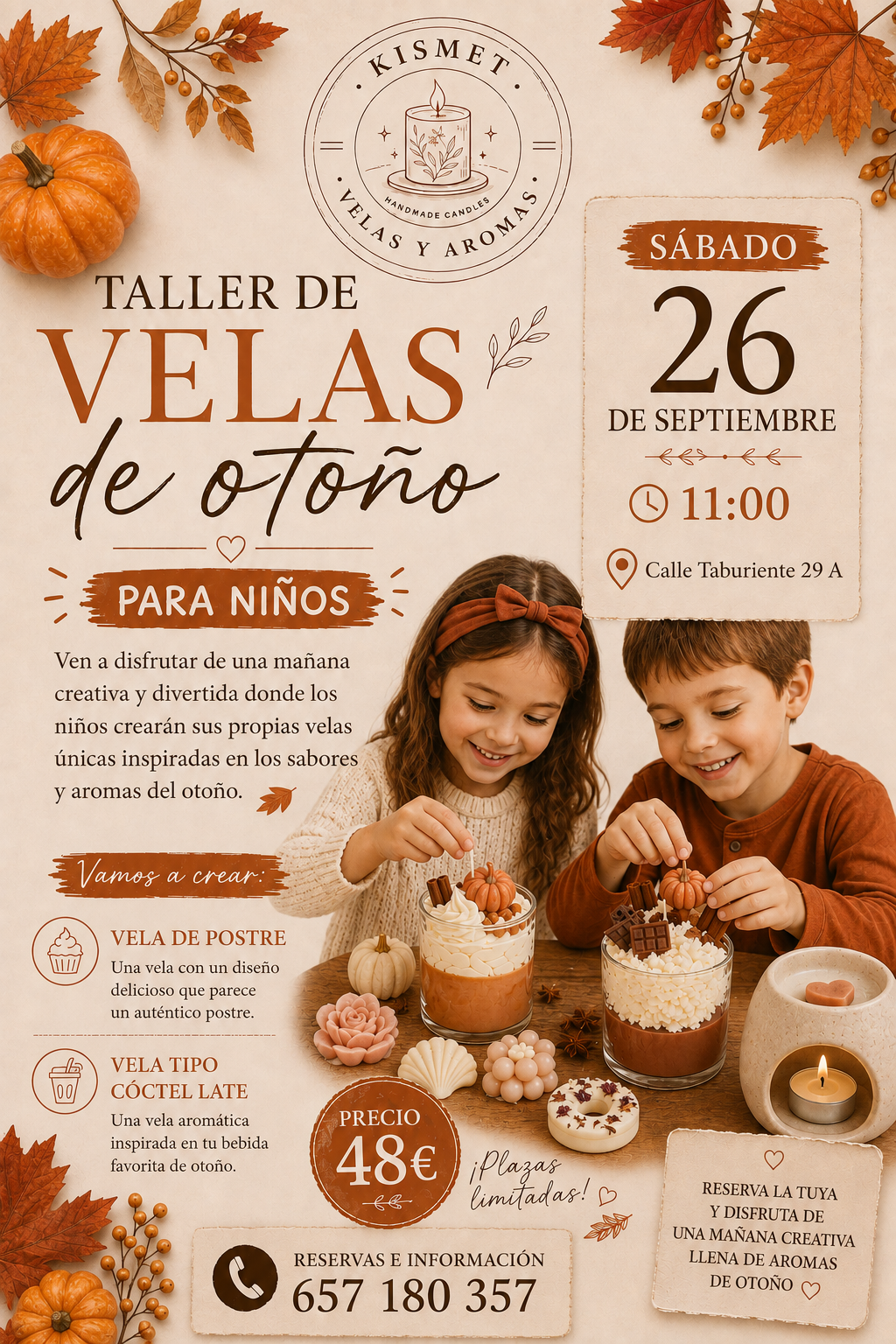 TENERIFE SEPTIEMBRE: velas otoño para niños