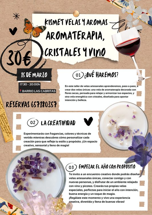 TENERIFE MARZO: velas aromáticas y cristales