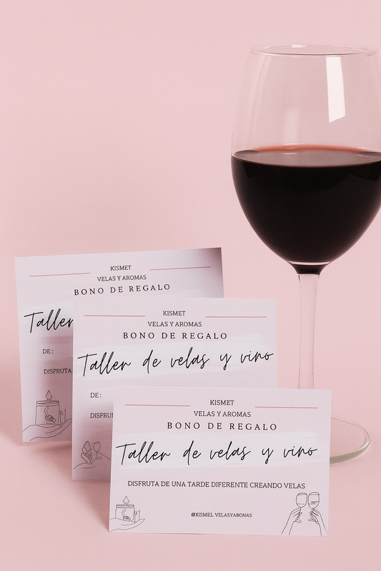 Taller de velas y vino